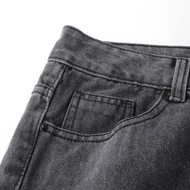 بنطلون جينز رجالي واسع الساق موضة 2022 فضفاض وكبير الحجم من قماش الدنيم الهيب هوب ملابس الشارع اليابانية بنطلون جينز للرجال 4