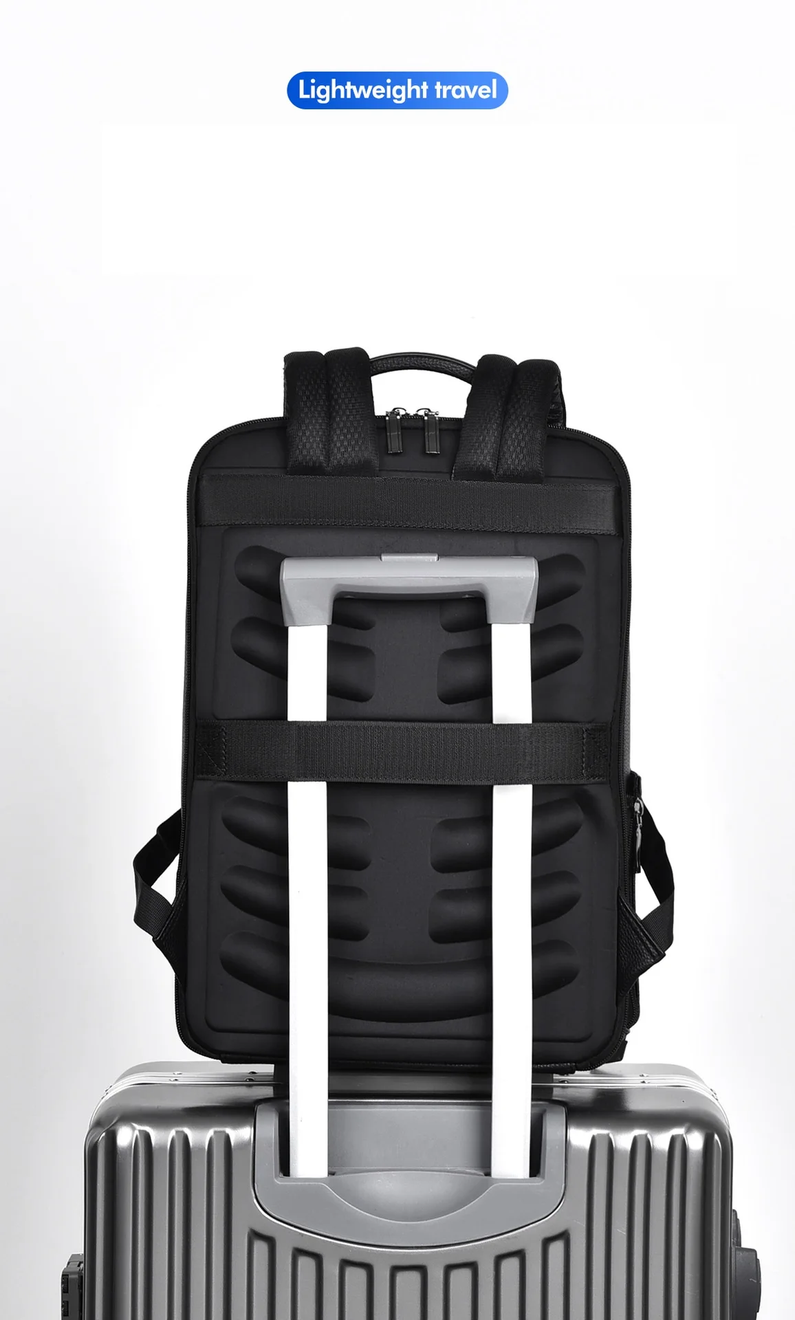 حقيبة ظهر جديدة للرجال عالية الجودة لحمل الكمبيوتر، ذات سعة كبيرة، حقيبة ظهر عصرية للأعمال والسفر.