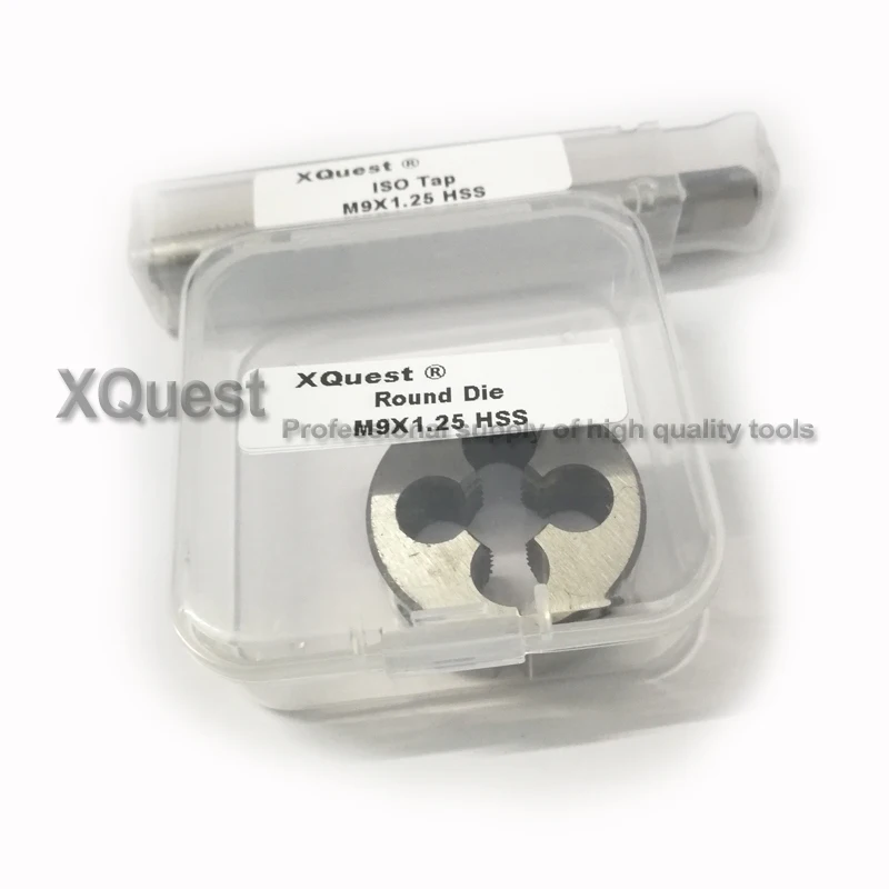 미터법 나사 핸드 탭 및 다이 세트 M9 M9X1.25 9X1.25MM 기계가는 나사 절단 원형 다이 플러그 탭 M9X1 M9X0.75 M9X0.5, 2 개