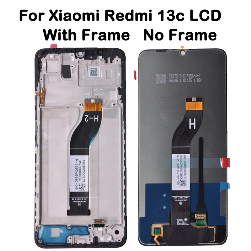 Original LCD screen 100% for Xiaomi Redmi 13C and 13C 5G with digital touch panel, replacement part for Xiaomi Poco C65 screen