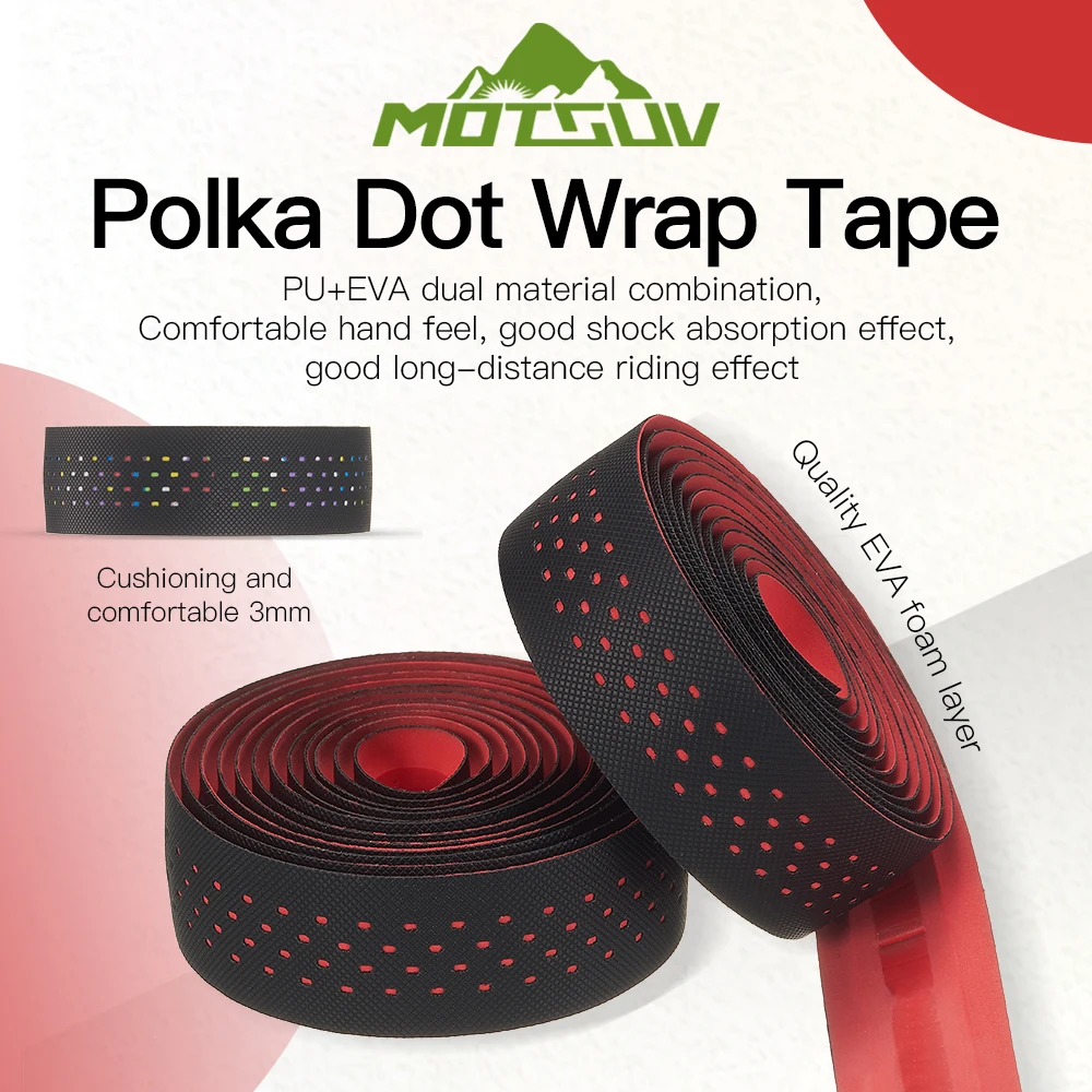 MOTSUV Road Bike Handlebar Tape Bike Accessories 1 Pair Cycling Soft PU EVA Anti-Slip Bicycle Bar Tape Bycicle Accessories