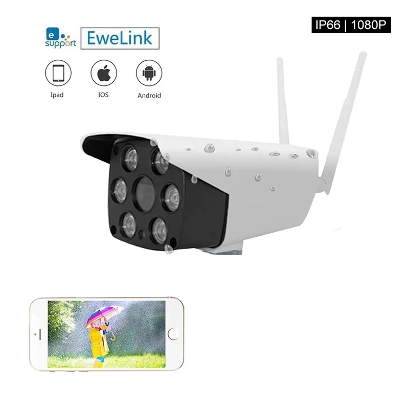 Умный дом eWeLink камера 1080P HD цветной датчик IP66 водонепроницаемый