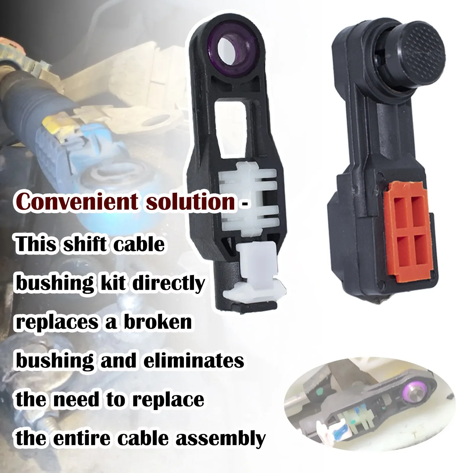 Gearbox Shift Lever Cable End Linkage Connector Adapter Selector Buckle Transmission Shifter Repair Kit Shift Cable Bushing Replacement Parts For Nissan Audi Skoda Seat VW Polo