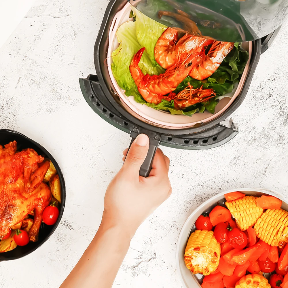 Casserole en Silicone pour Friteuse à Air Chaud Réutilisables