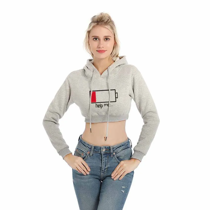

Spring Autumn Women Long Sleeve Fashion Hoodies Print Battery Cute Kawaii Y2k Streetwear Clothing For Girls Youth Female
