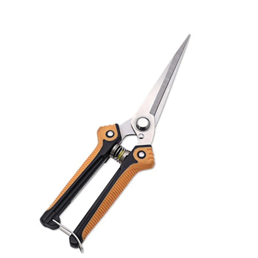 Pruning Scissors Straight Stainless Steel Blades Garden Shears Hand Pruner For Garden Fruits Plants