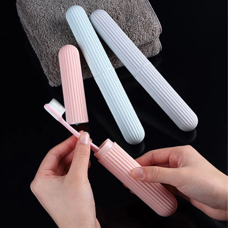 19.5cm/22cm Portable Outdoor Travel Tooth Brush Dust-Proof Storage Box Household Multi-Function Toothbrush Case With Cover