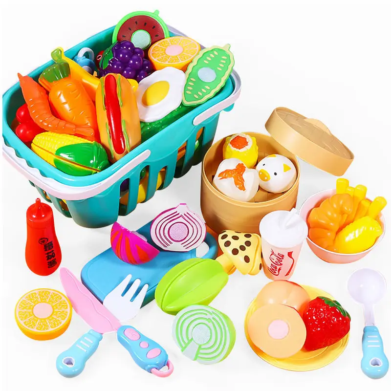 

Cute Children's Play House Simulation Cut Fruit Toy Vegetable Pizza Cutie Le Plastic Toy Fruit Set New