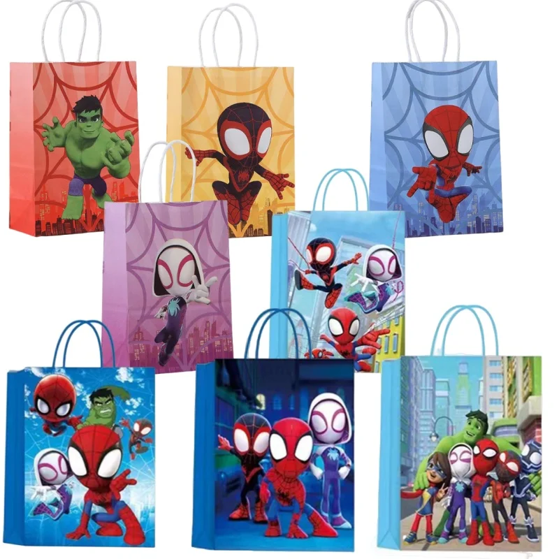 Pack De 6 Sacs à Bonbons Spiderman En Forme De Cône - Pour Fête D'anniversaire Enfant - Goodies Et Cadeaux