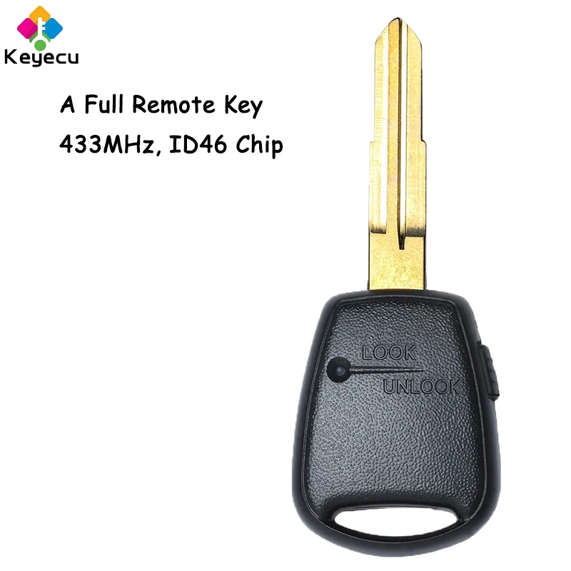 

Пульт дистанционного управления автомобильный ключ с боковой 1 Кнопкой 433 МГц ID46 чип брелок для Hyundai Accent для Kia Rio Picanto Soul Venga Ceed