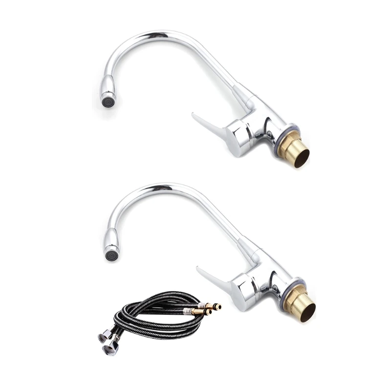 

Degree Swivel Alloy Kitchen Mixer Cold Hot Basin Sink Tap Faucet 50LB