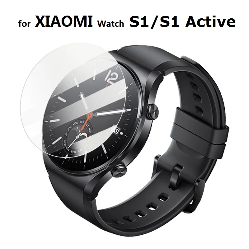 

3PCS Smart Watch Screen Protector for Xiaomi Watch S1 Active Round Tempered Glass Anti-Scratch Protective Film