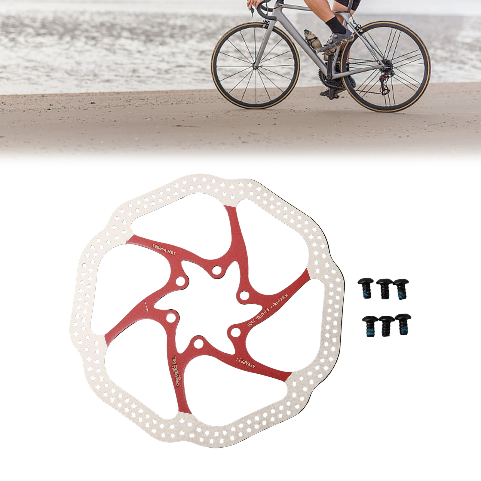 

Accessories Bicycle Brake Pad Brand New High Quality Practical Bike Brake Rotor Disc MTB Stainless Electroplating