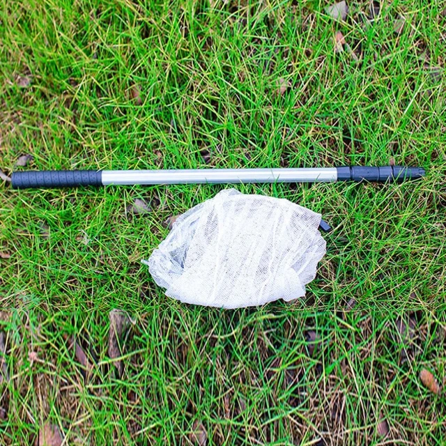 Telescopic Handle Insect Net Butterfly Dragonfly Net Outdoor Adventure 19’’ Net Depth 15’’ Diameter Ring Kids Fish Toy 4