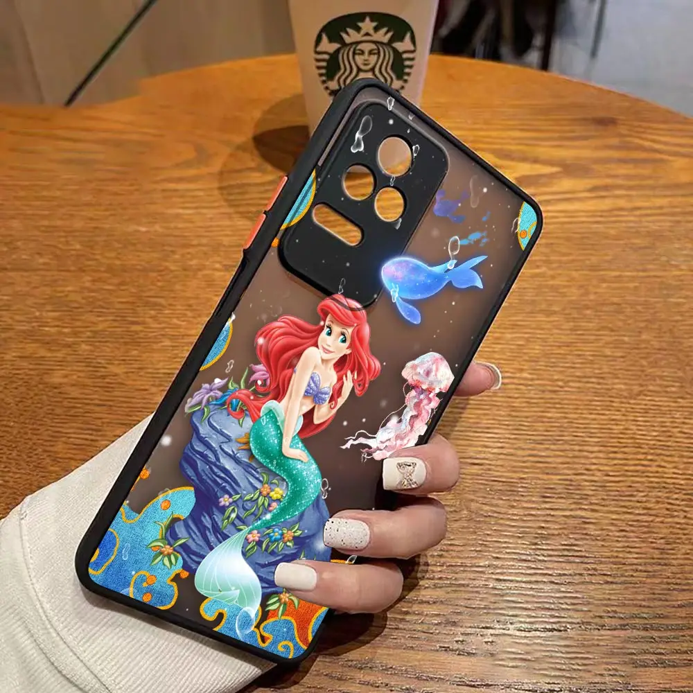 thumbnail image 1 of Funda mate para Redmi A1 K50 K40 GAMING K30 K20 10X 10C 10 9C 9T 9A 9 8 7 PRO 4G 5G Funda Coque Shell Anime princesa sirena, 1 of 5