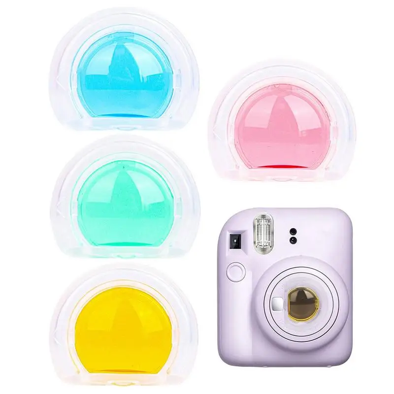 4 PCS Set Close-up Lens Colorful Color Filter Mirror Instant Film Cameras Photographic Accessories