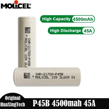 Batteria originale Molicel P45B 21700 INR21700-P45B Batterie ricaricabili ad alta capacità 4500mAh Scarica 45A Celle batteria P45B