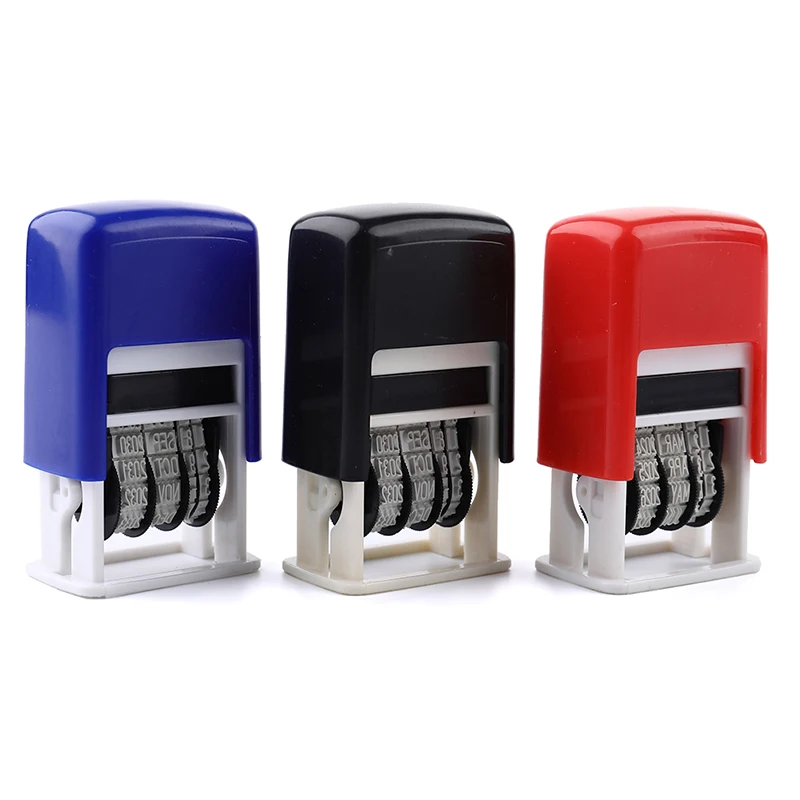 

NEW DIY Handle Account Date Stamps Stamping Mud Set Mini Self-Inking Stamps For Office Escolar Supplies Emboss