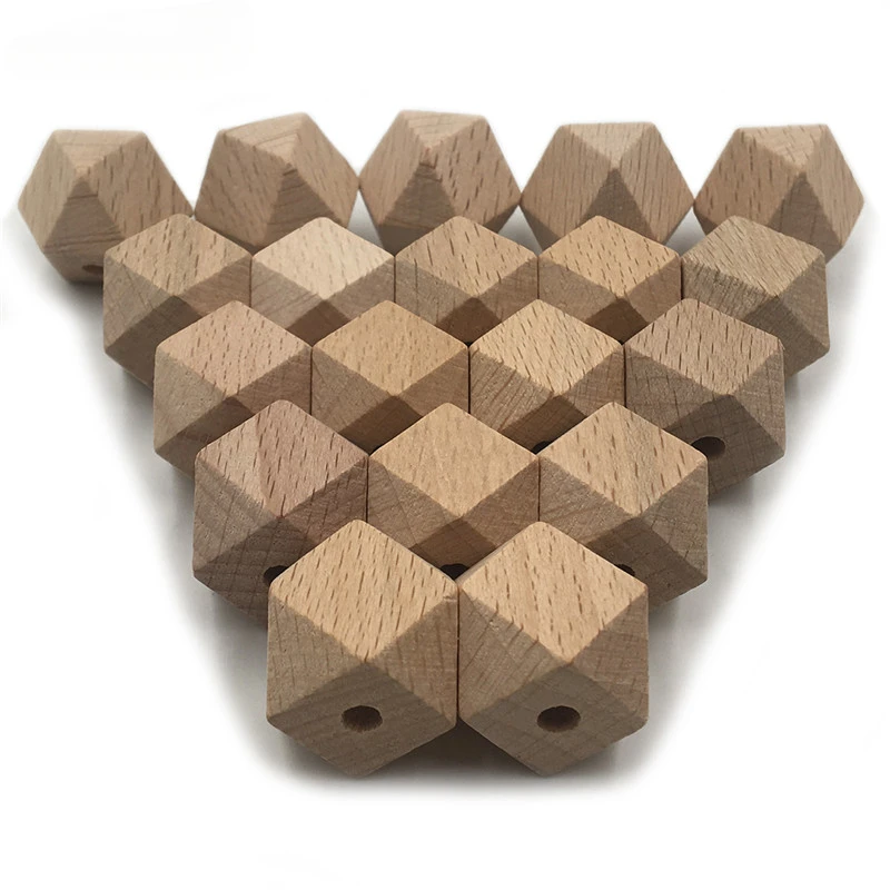 

Бусины из бука, граненые, необработанные, Геометрическая бусина, 100 шт., 10-20 мм, сделай сам грызунок