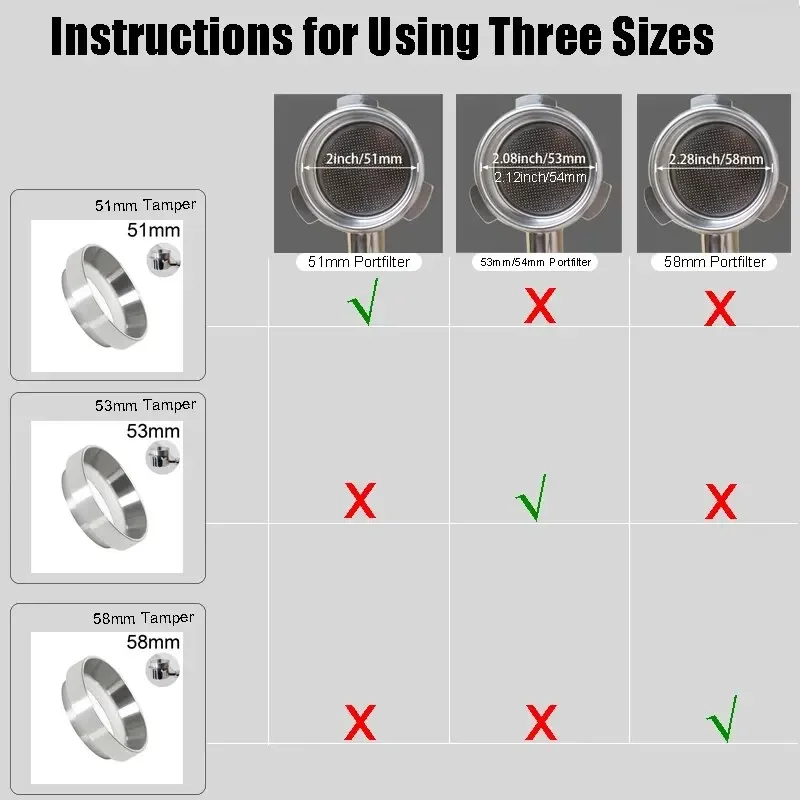 Coffee Dosing Ring Espresso Powder Tamper With Magnet for 51mm 53mm 58mm Bottomless Portafilter WDT Tools