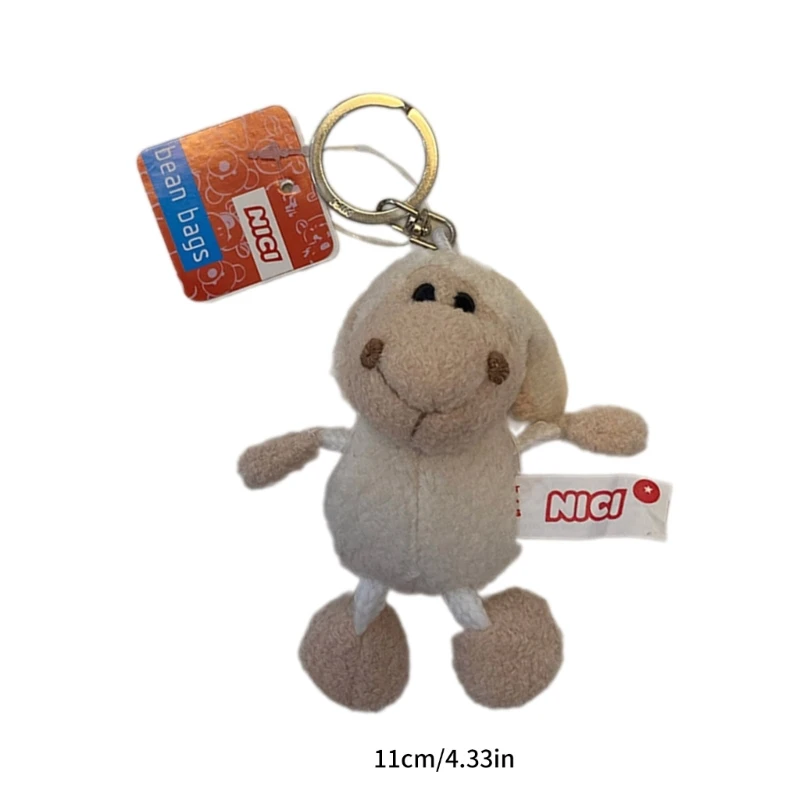 Cartoon Plush Lamb Keychains Pendant Car Keyring Backpack Bag