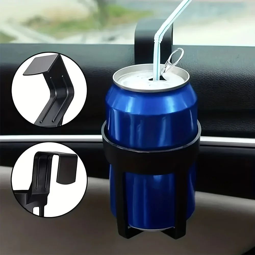 범용 자동차 컵 홀더 후크, 자동차 트럭 침대 옆용 검정색 흘림 방지 창틀 음료 마운트