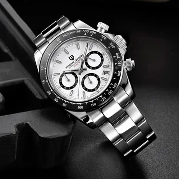 New PAGANI DESIGN PD1644 Luxury Men's Quartz Watch Automatic date Wristwatches Sport 100m Waterproof Chronograph Men Gift