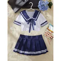 Ensemble soutien-gorge et culotte pour jeu de rôle, uniforme érotique, Lingerie pour femmes, Cosplay, sans entrejambe, sous-vêtements Sexy, robe de poupée porno, 2024 4