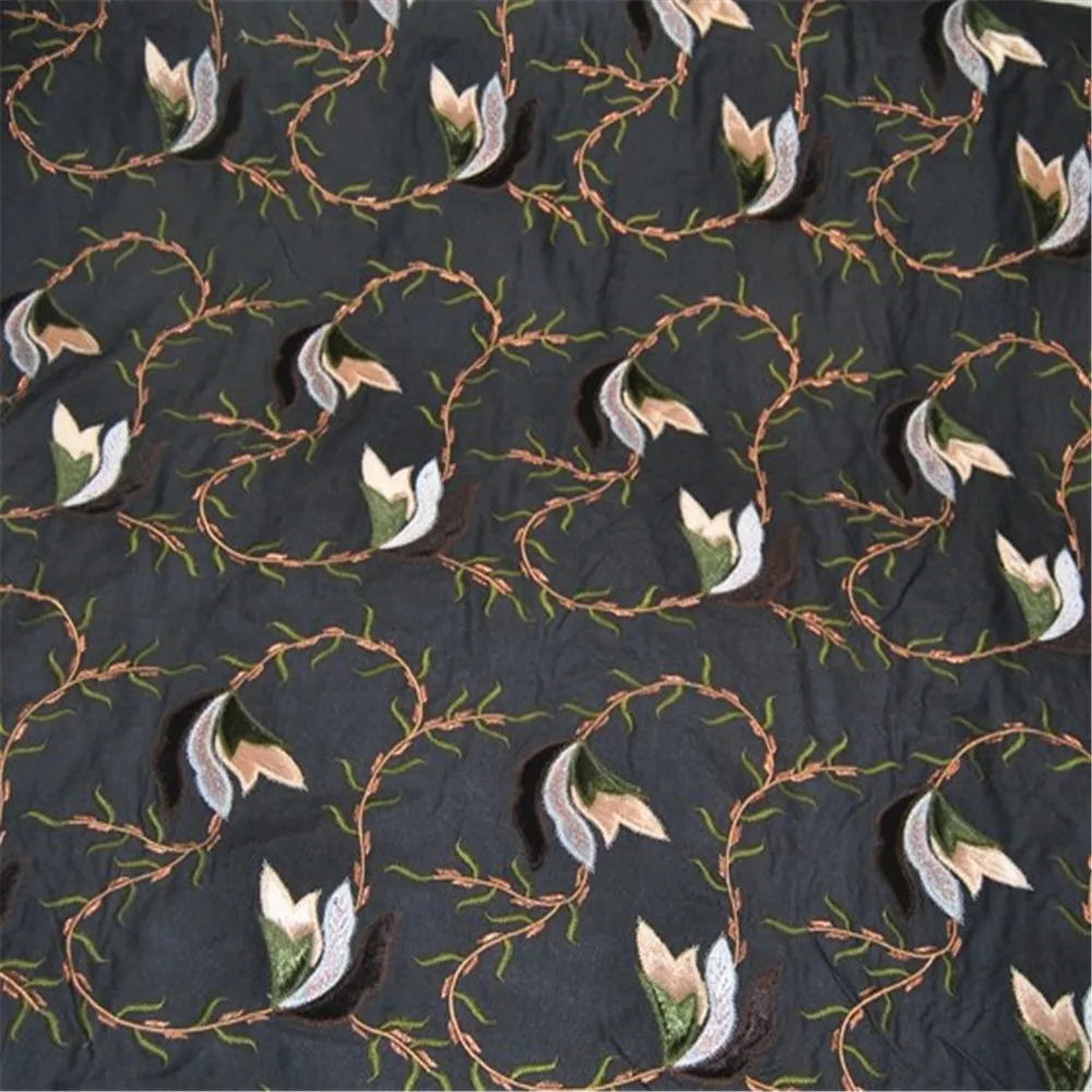 

Новое современное Элегантное летнее платье из чистого шелка с вышивкой в виде цветка розы