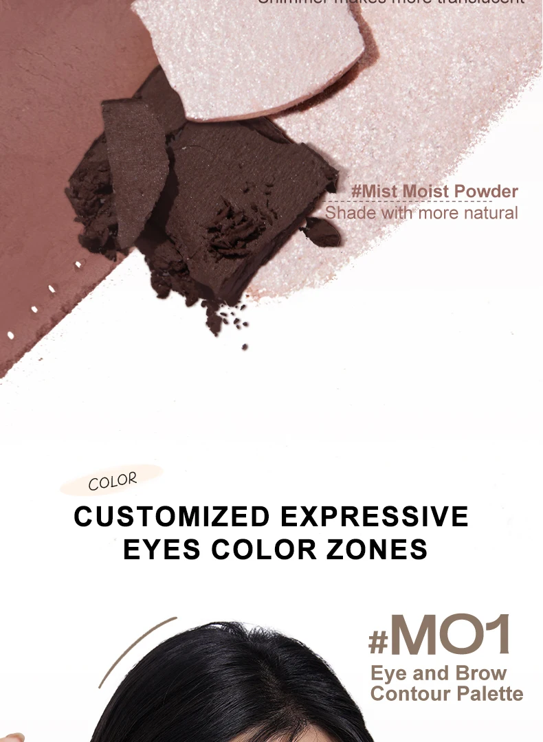 Judydoll 5-in-1 Eyeshadow & Brow Palette, Versatile & Multi-Use, Eyeshadow, Brow Powder, Long-Lasting, Natural Look