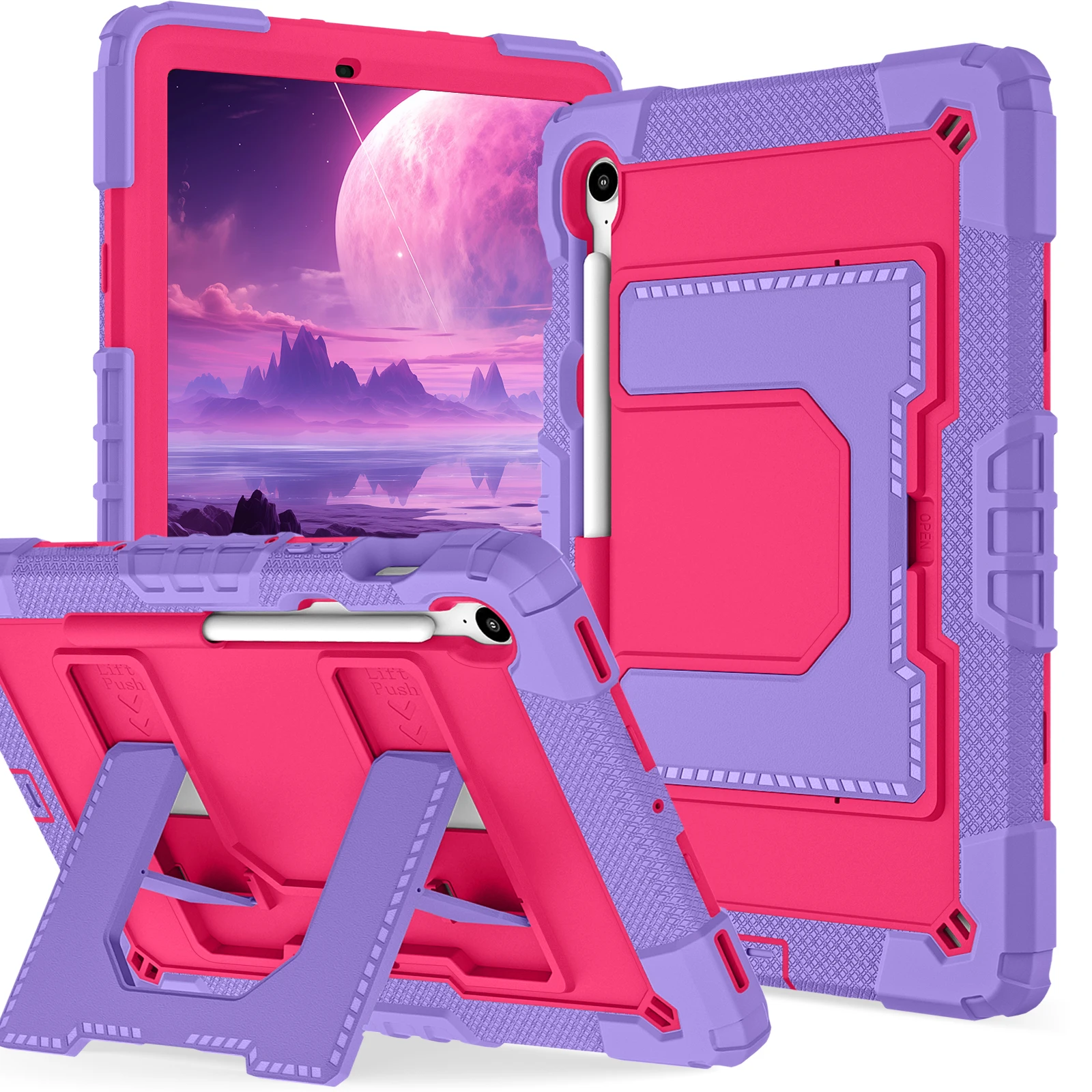 Heavy Duty Shockproof Stand Tablet Case with Thick Hard Cover