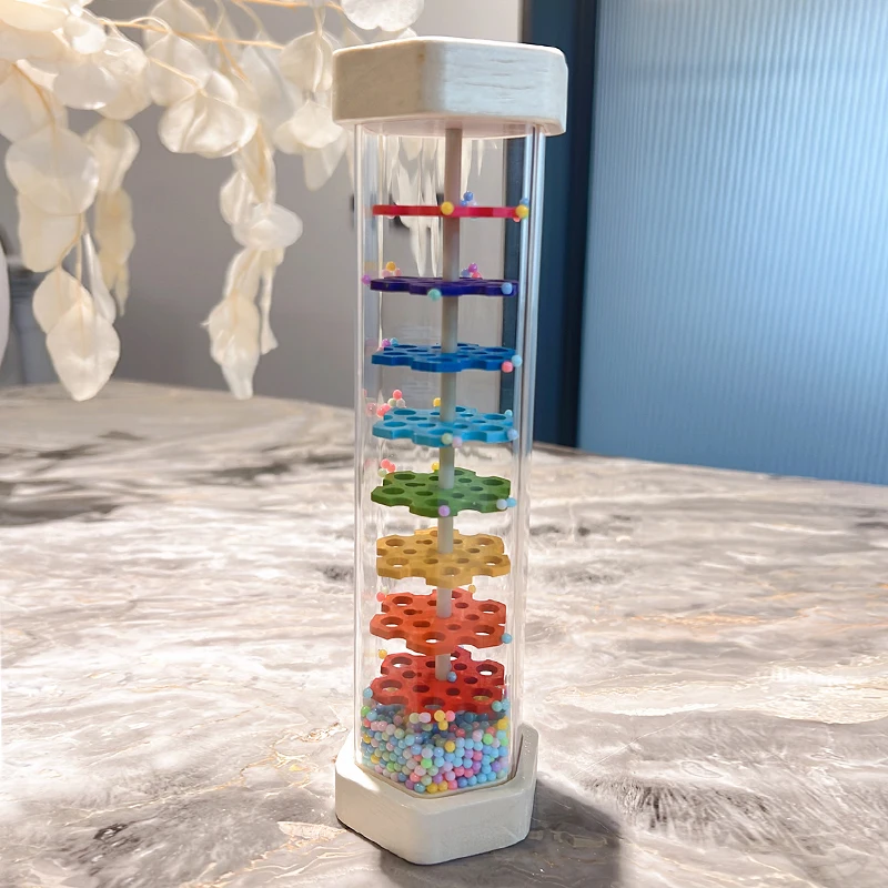 مونتيسوري الطفل المطر عصا قوس قزح الساعة الرملية ا...