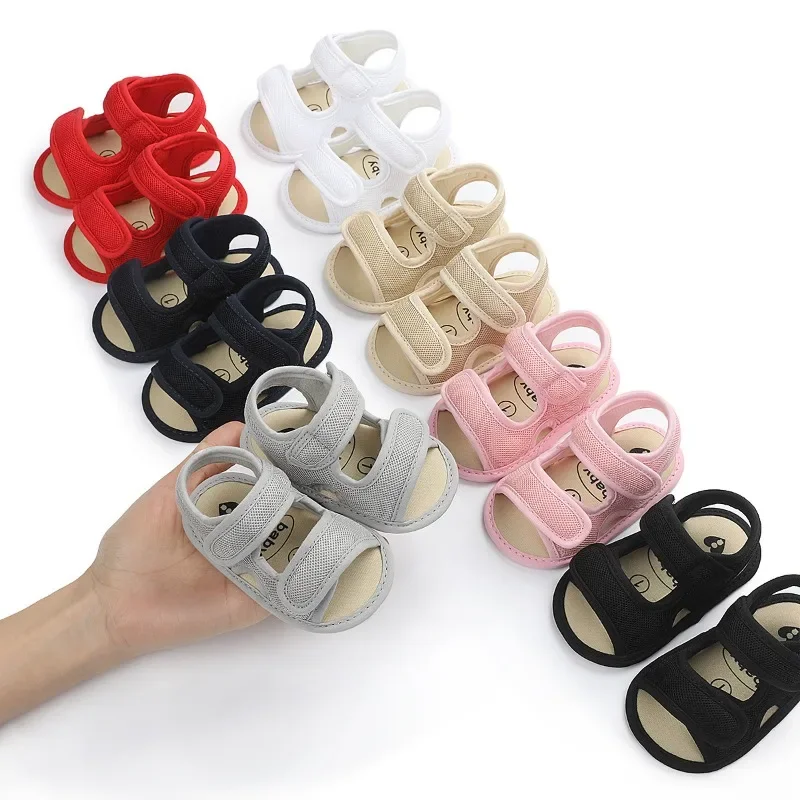 Kids Sandals Sandals and Clogs Baby Sandals Kids Shoes 0-18 M Summer Unisex Toddler Sandals Baby Girl Shoes Solid Color Net Cloth Breathable Boys Baby Sandals Infant Girls