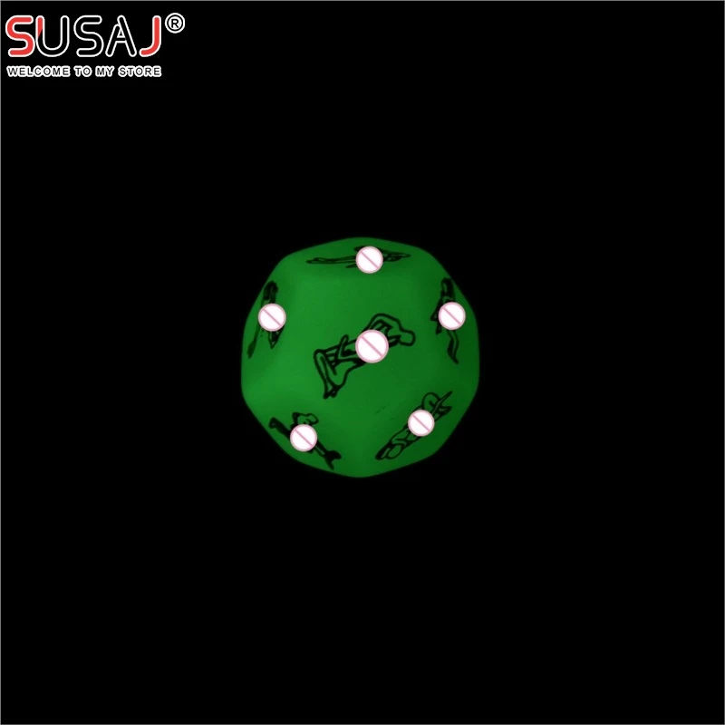 1 PCS 12 Positions Sexy Romance Love Humour Gambling Adult Games Erotic Craps Pipe For Couples Glow In The Dark Funny Sex Dice