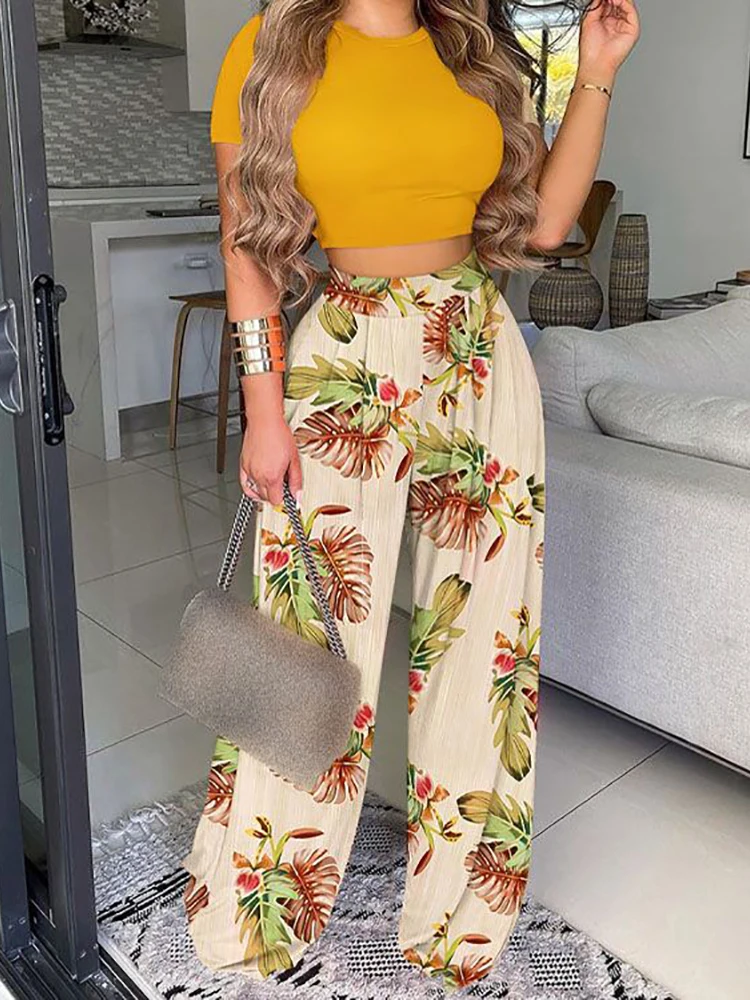 

Женские повседневные длинные брюки, уличная одежда, женские Лоскутные свободные брюки, комплект из двух предметов, облегающий топ и брюки в клетку с принтом