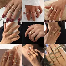  Fashion Multi piece Rings  Set  for Women Creative Personalized Jewelry Vintage Finger Rings Decocr anillos mujer Accessories 