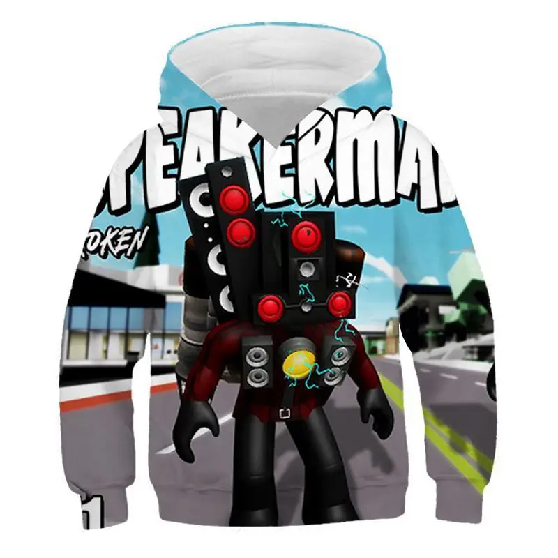 

New Game Skibidi Toilet Hoodie Kids 3D Print Colorful Streetwear Boys Girls Cameraman Sweatshirt Children Pullover Hooded Jacket
