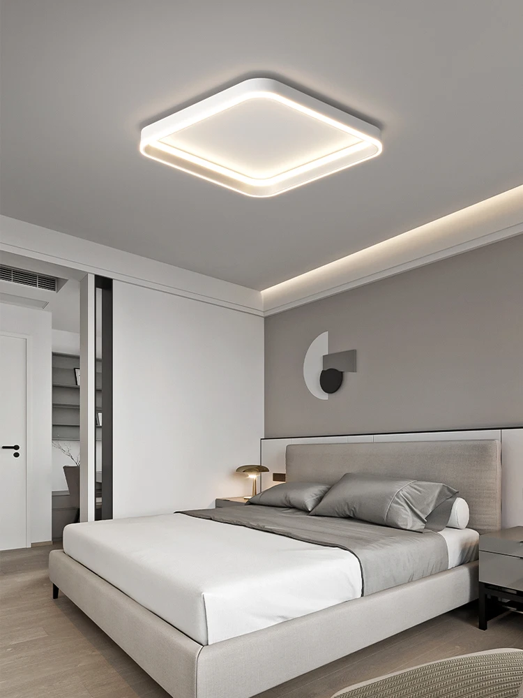 Nordic lamp modern minimalist square ceiling lamp master bedroom bedroom LED eye protection full spectrum new