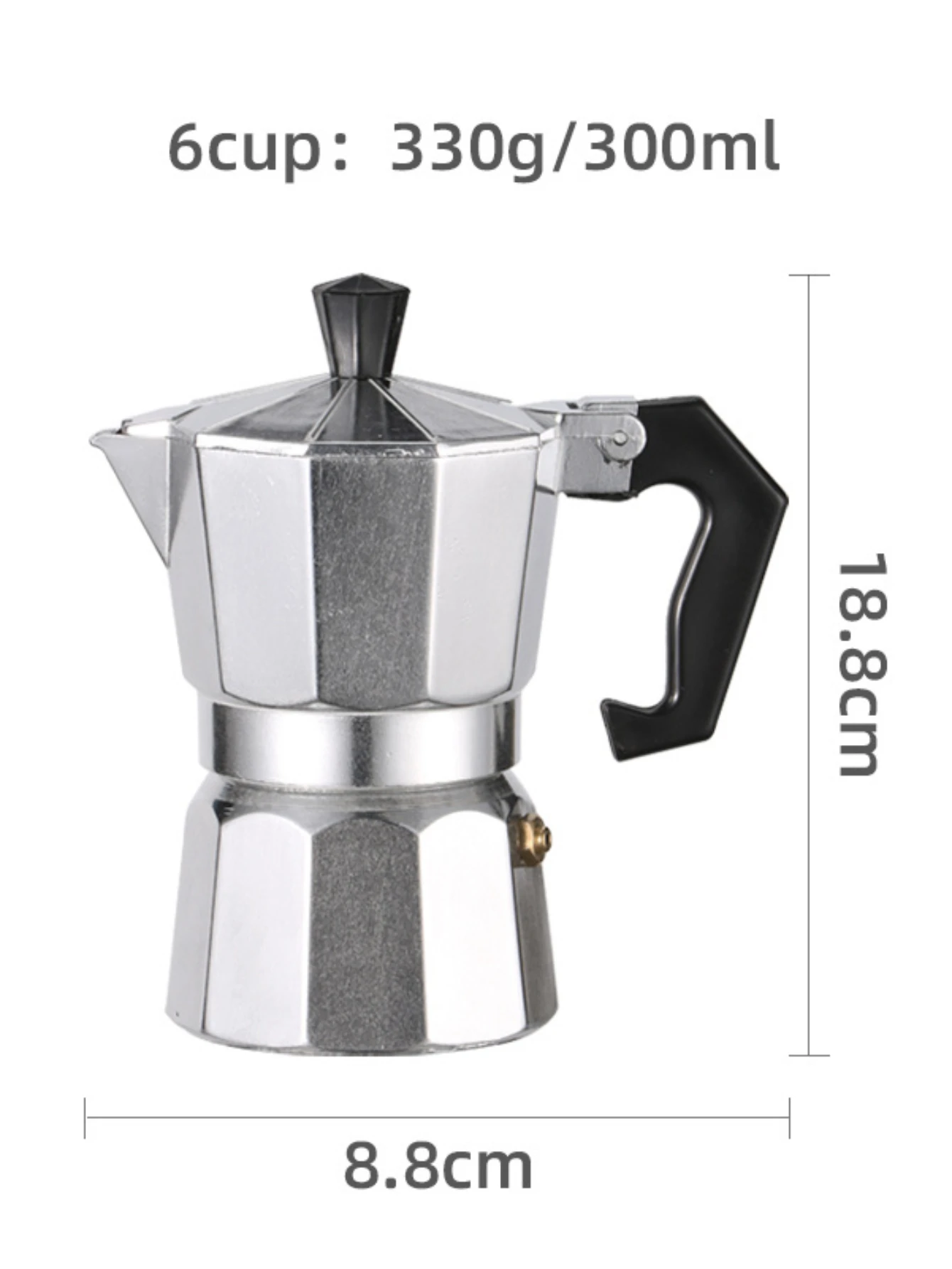 Moka Coffee Pot Metal Italian Hand Brewer Stovetop Espresso Pot Durability  Coffee Machine for Kitchen Home Coffeeware Teaware