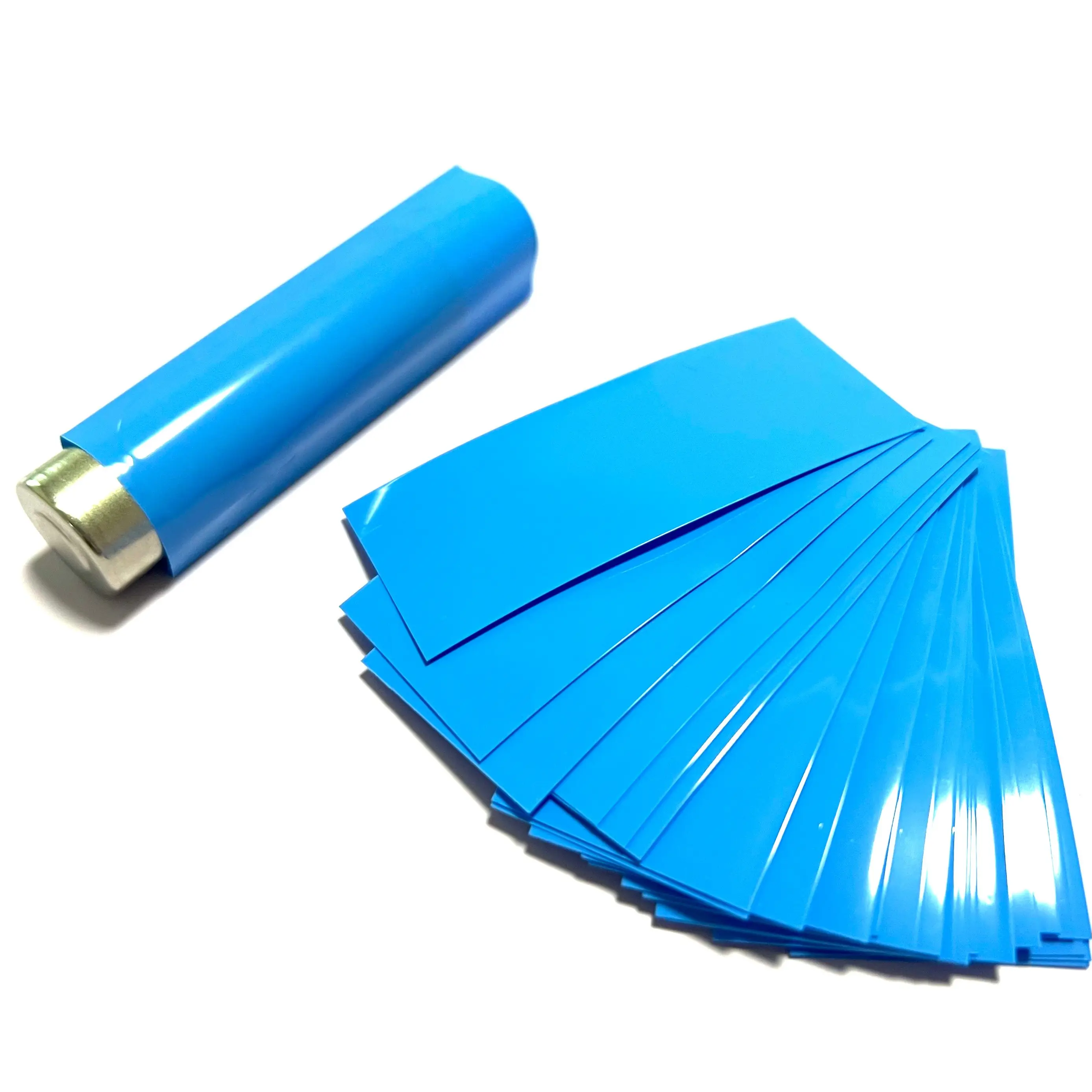 Heat Shrink Tubing 100Pcs Flat PVC For 18650 Lithium Battery