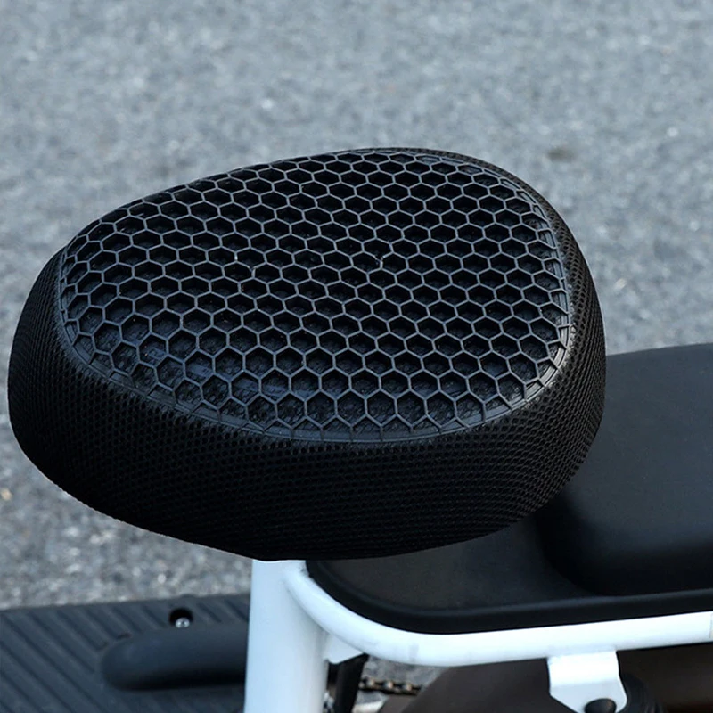 SEAMETAL summer motorcycle silicone seat pad 3D honeycomb mesh cover electric bike