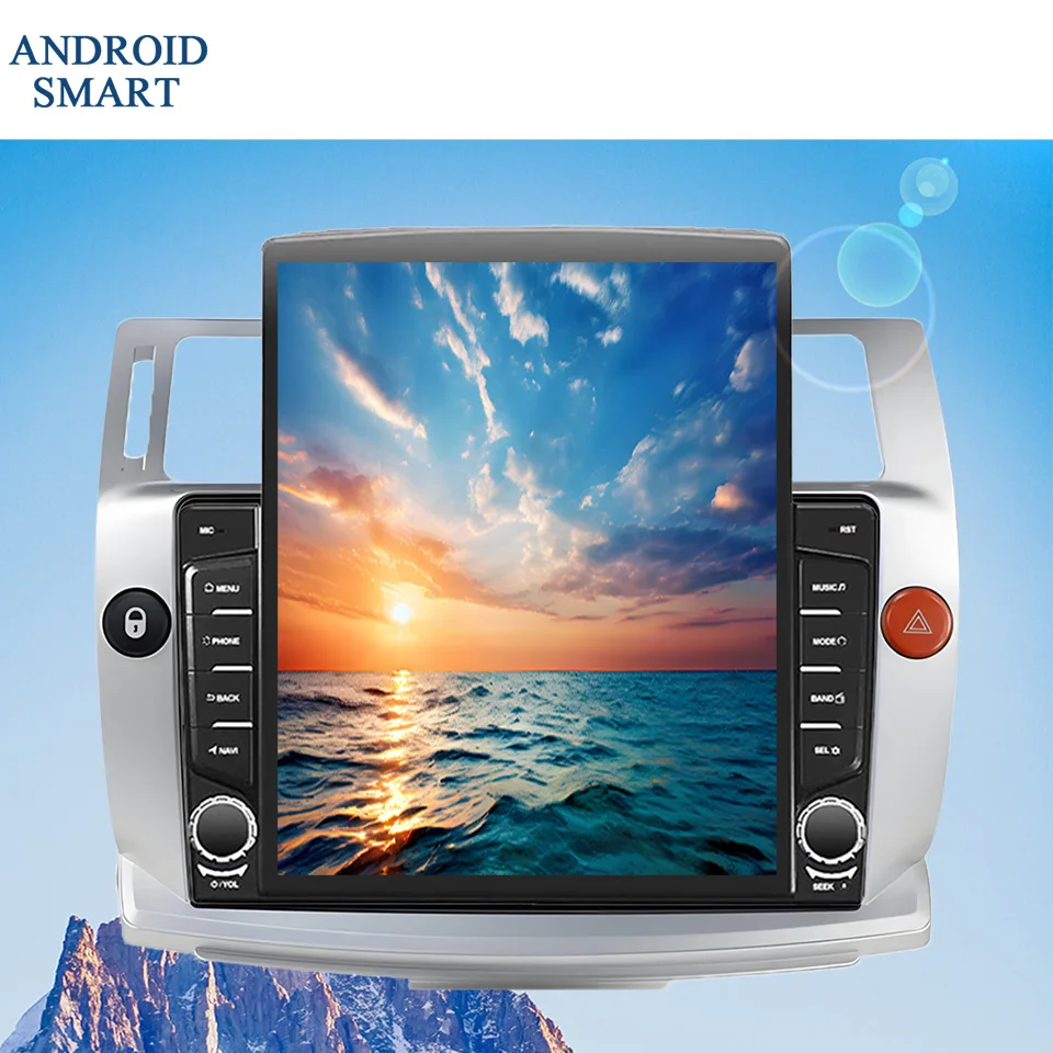 Android14 Car Radio Video Music A/V Tape Recorder For Citroen C4 C-Triomphe C-Quatre 2004 - 2014 Navi GPS Monitor 2Din Head Unit 1