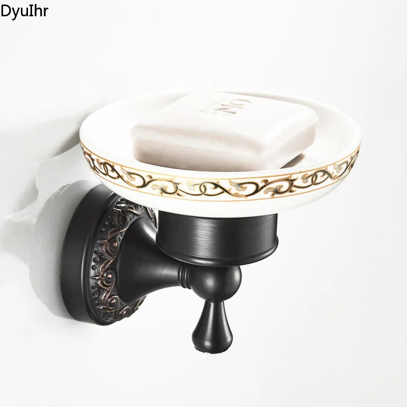 

Bathroom accessories brass retro craft white soap dish perforated installation toilet soap box bathroom soap holder DyuIhr