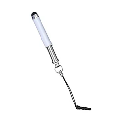 Universal 3 - Piece Retractable Stylus Touch Pen Set - Mini Capacitive Design (White)