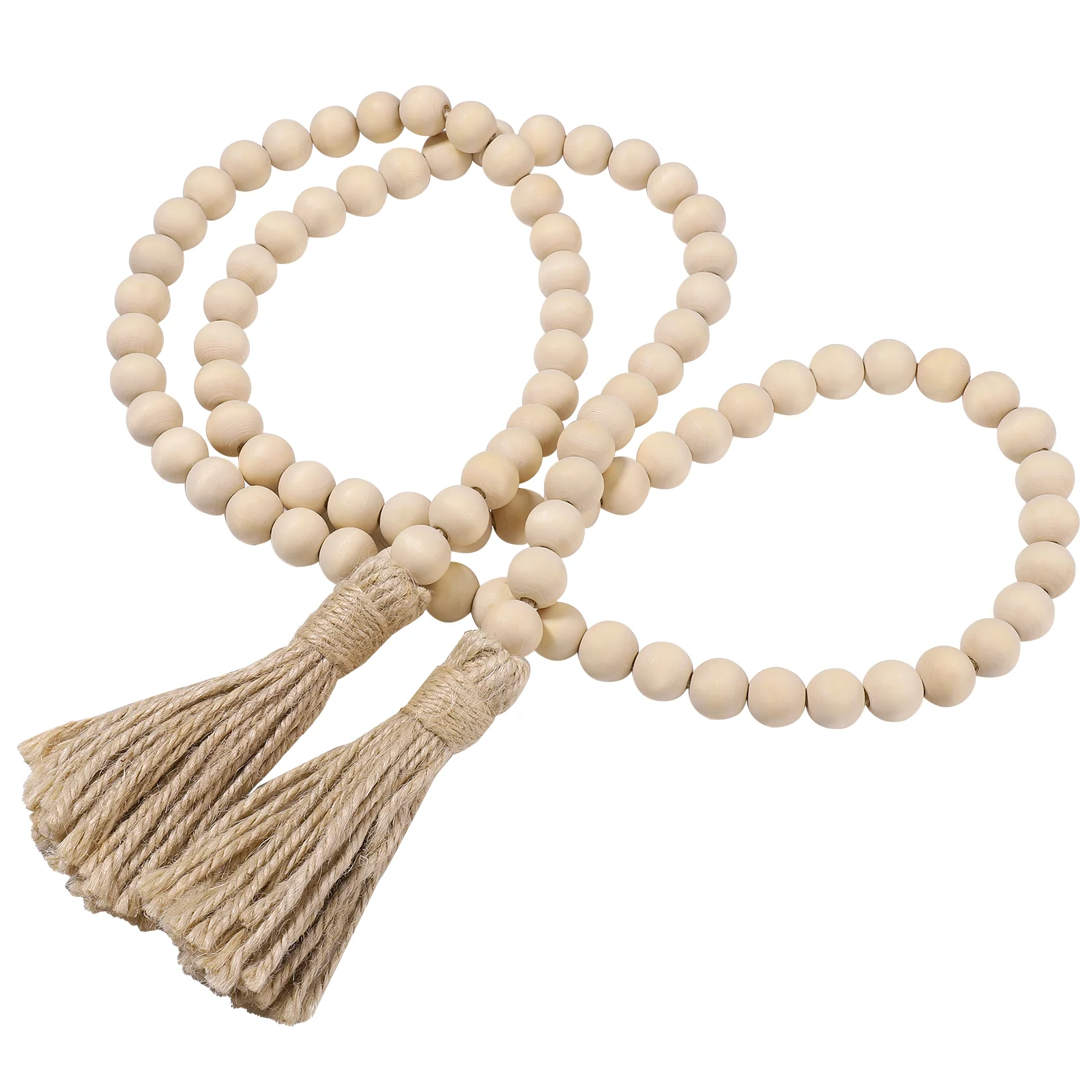 

Wood Bead with Tassel, Garland Farmhouse Beads, Wall Decor Prayer Beads for Home Decor Wall Hanging Decor