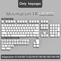 PBT ISO Layout Keycaps with Multilingual Options - Dye Sublimation (Minimalism FR)