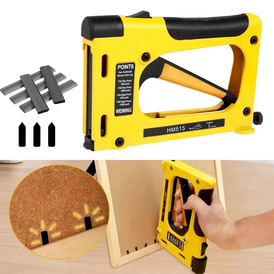 

Nail Gun for Woodworking Furniture Heavy Duty Construction Stapler Picture Frame Staple Gun With Staples Metal Hand Tool