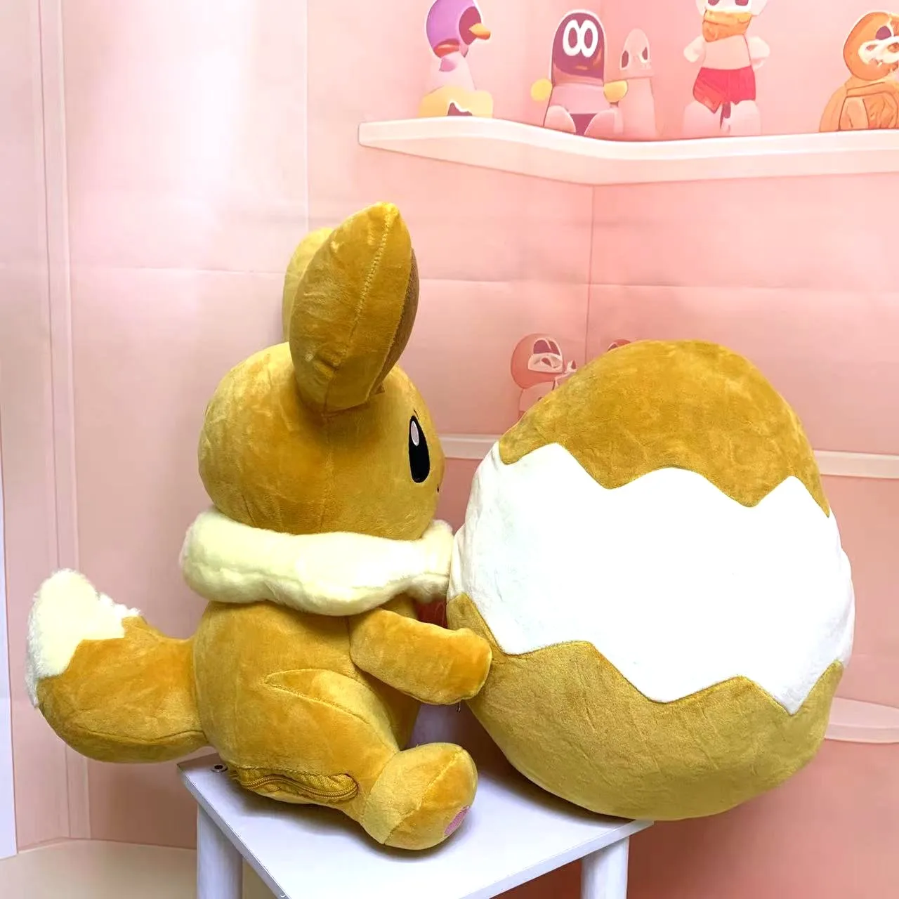 Hot 30cm Pokemon Eevee Changing Egg Reversible Plush Doll Pillow Cartoon Kawaii Anime Elf Eevee Plush Toy Birthday Gift for Kids view 2