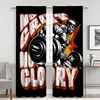 No Pain No Glory" Fitness Curtains - Motivational Gym Design, Perfect for Home Gyms & Bedrooms, Sporty 2