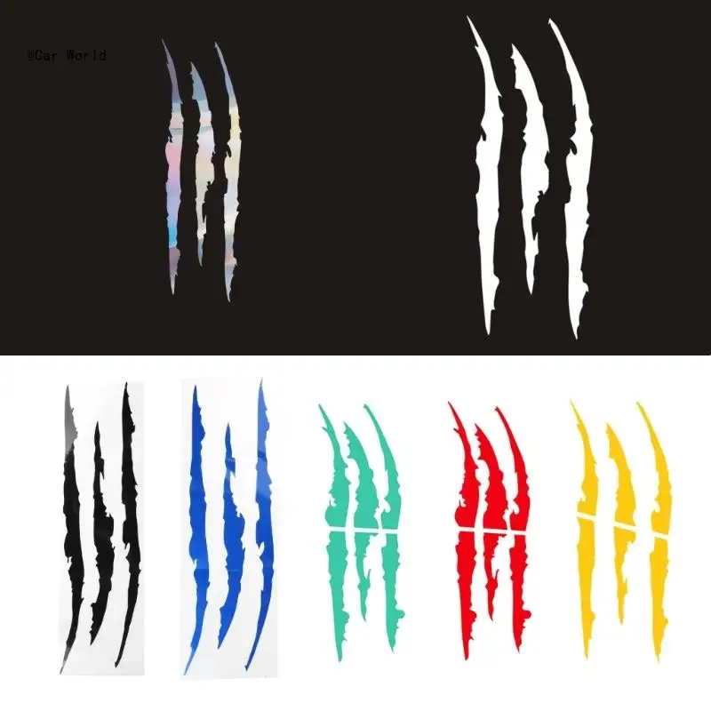 6XDB автомобильные наклейки светоотражающие коготь монстра царапины фары бамперы наклейка водостойкая наклейка наклейка на